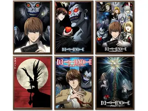 Death Note Light Yagami Poster Canvas Art Print Anime Fan Decoration for Teenage Boys Girls Birthday Gift Bedroom Wall Decor Manga Image