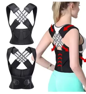Reinforced Belt Lumbar Column Posture Corrector Vest Adjustable Back Support Strap Shoulder Spine Brace Neck Stretcher Trainer