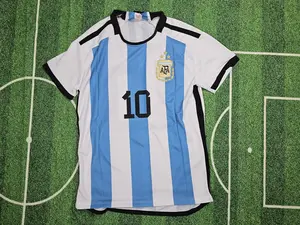 Mens Soccer Jersey Playera  Male Football Shirt Blue and with Team Logo