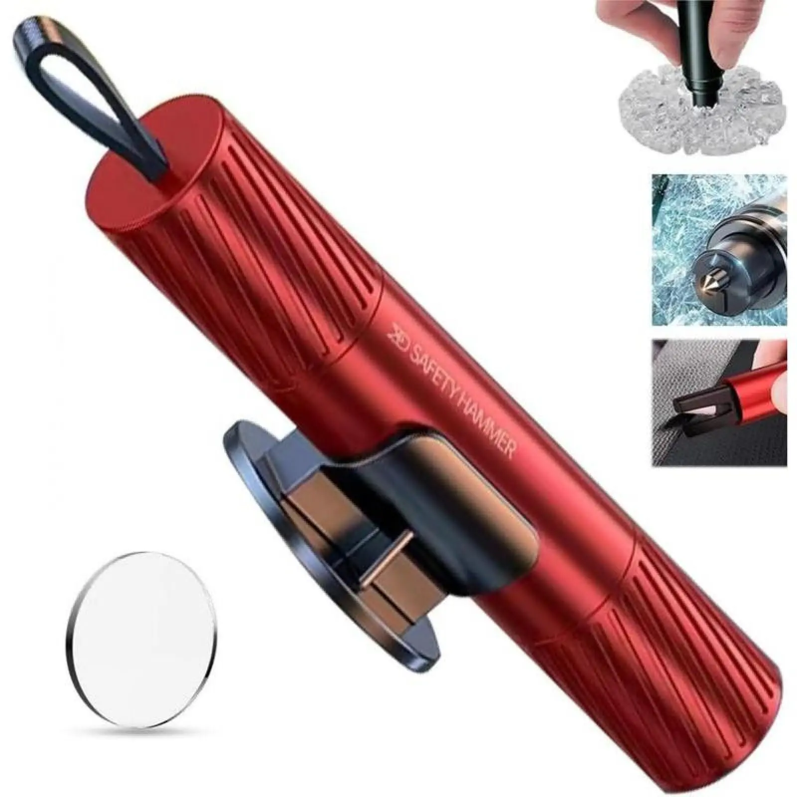 Upgraded Car Hammer Seatbelt Cutter Window Breaker Emergency Escape Tool, Safe Hammer Glass Breaker Under Water,2 In 1 Car Safety Hammer,Safehammer Glass Breaker for New Cars.