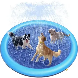 Dog Toy Thickened Dog Splash Pad Anti-Slip Outdoor Water Play Mat for Large Dogs Kids Durable Summer Sprinkler Toy Pool Supplies