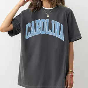 Comfort Colors Carolina Shirt, Football, , Oversized, Gift, Season, North Carolina Shirt Cotton T Shirt Tee Comfy Top Womenswear