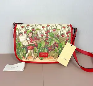 Pre-owned GUCCI cowhide Shoulder Bags Strawberry “Fairy” Messenger Crossbody Bag qiqicj3837