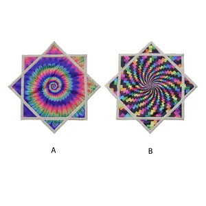 AB double-sided different printing patterns outdoor flying toy flowstar UV effect