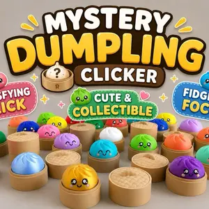Mystery Dumpling Clicker | Cute Collectible Fidget Toy