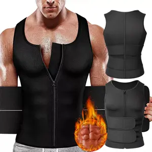 Men's Sauna Vest, Tummy Control Waist Trainer, Compression Sauna Sweat Suit, Double Sweat Belt for Gym Workout Exercise, Neoprene Shapewear