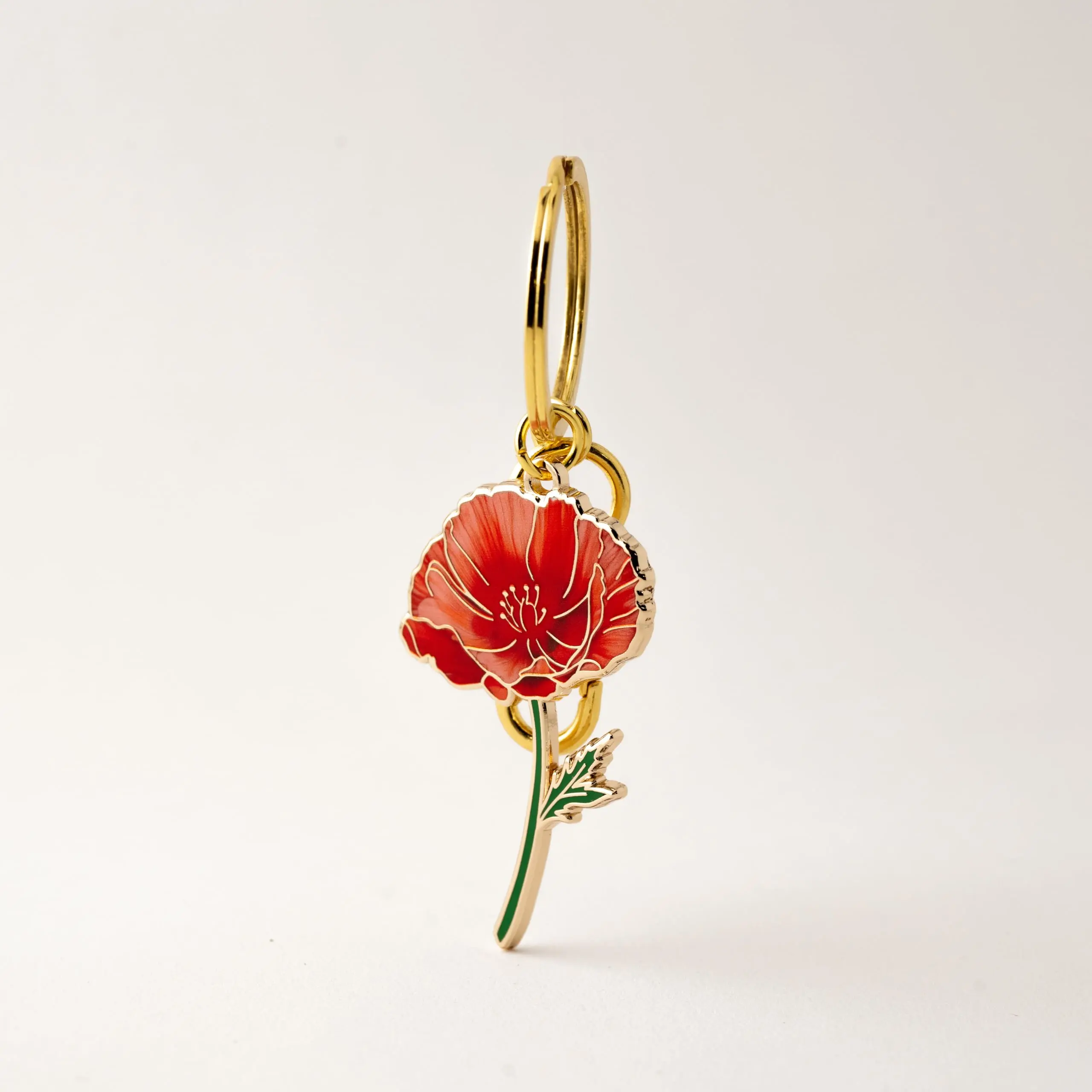 Red Poppy Keychain & Bag Charm