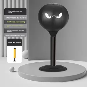 Suction Cup Desktop Punching Bag mini boxing punching bag Heavy Duty Desktop Punching Bag with Suction Cup Stress Buster for Office Table & Counters Super Strong Spring Soft Microfiber PU Leather Steel Inside Desk Boxing Punch Ball