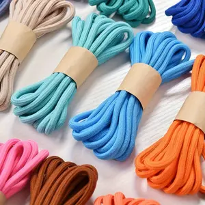 2pcs (393.7 inch Total) Hand-Woven Rope - High-Density Core-Spun 5mm Thick Suitable for Jewelry Making, Macramé, Amigurumi Hair Tails & Clothing Crafts - Handicraft Thread for DIY Weaving, Core-Spun Core Strength