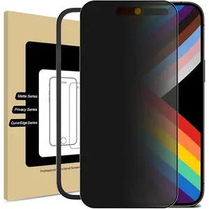 Matte Privacy Screen Protector for iPhone 17 Pro [6.3 inch] with Easy Installation Tool, Anti Spy Anti Glare Full Coverage Tempered Glass Film, Anti-Fingerprint, Case Friendly Smooth as Silk