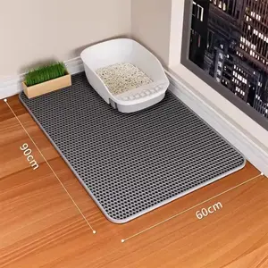 Waterproof Cat Litter Mat Double Layer Non Slip Litter Trapping Pad for Kitty Litter Box Supplies Large Size Easy To Clean Washable Durable Pet Mats