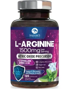 L-Arginine Complex - Extra Strength Nitric Oxide Booster Supplement - Premium Energy Blend for Natural Heart Health & Muscle Support - Non-GMO, Made for Men & Women, Bottled USA - 60 Capsules