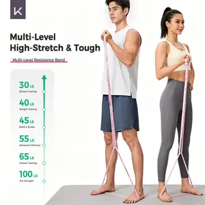 Keep Adjustable Resistance Bands for Strength Training, 30LBS-100LBS,Home Workout, Physical Therapy, Muscle Recovery for Men & Women
