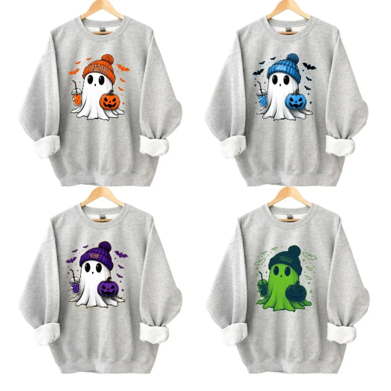Grey Colors All Team Sweatshirt, 32 Team Cute Halloween Sweatshirt, Halloween Pullover, Custom Team, Menswear - The Argus Office 2OB