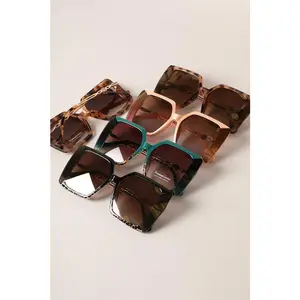 Tinted Large Lenses Sunglasses Butterfly Deco