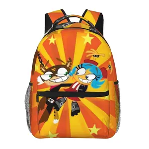 Cartoon El Tigre The Adventures of Manny Rivera Merch Backpack Large capacity lightweight Vintage El Tigre Merch Laptop Bookbag for Men Women  Ideal for Work Camping Travel, family & friends commemorative gift