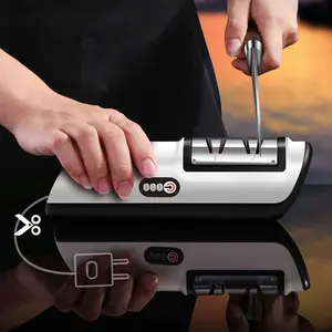 Electric knife sharpener, fully automatic, charging knife sharpener, home knife sharpener, multi-functional professional grinding wheel, wireless, rechargeable, electric whetstone, home, commercial, professional,sharpener