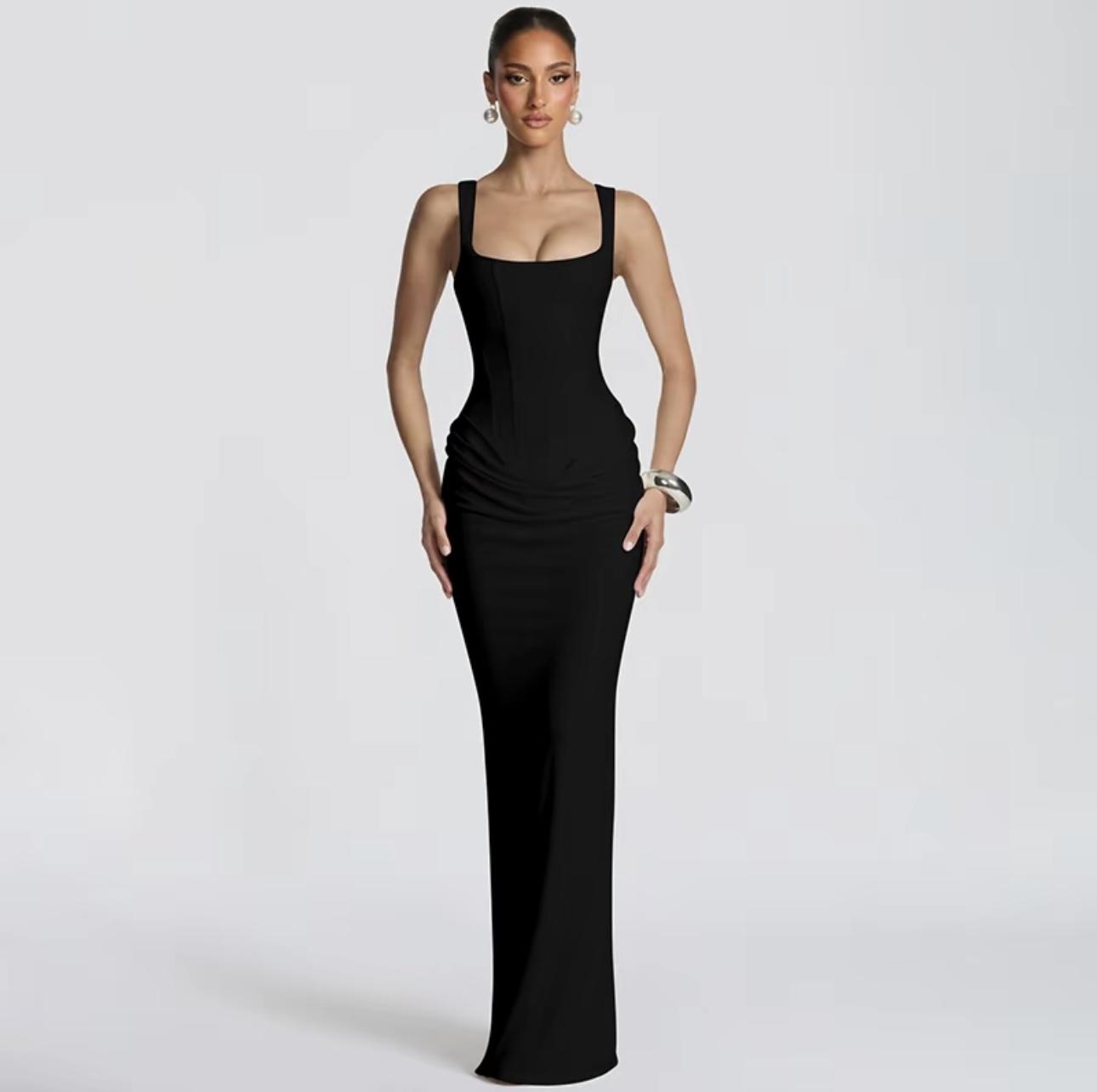 Elegant Corset Evening Dress Women Sleeveless Maxi Gown Formal Wear Formal Events Special Occas