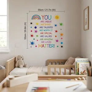 2Pcs DIY Vinyl Wall Decals, Self-Adhesive Inspirational Quote & Butterfly Stickers, Removable Peel-and-Stick Decor for Bedroom, Living Room