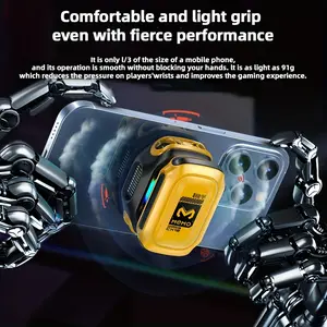MEMO CX12  New mobile phone radiator, Magnetic Phone Cooler with Rechargeable Battery,Phone Cooling Fan with RGB LED Semiconductor Cooling, Phone Radiator with Temperature Display for Mobile Gaming,Tiktok Live Streaming
