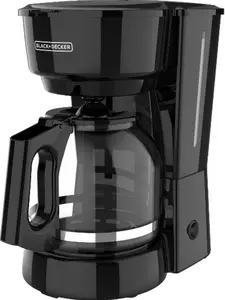 12-Cup Coffee Maker with Easy On/Off Switch, Easy Pour, Non-Drip Carafe with Removable Filter Basket, Vortex Technology, Black