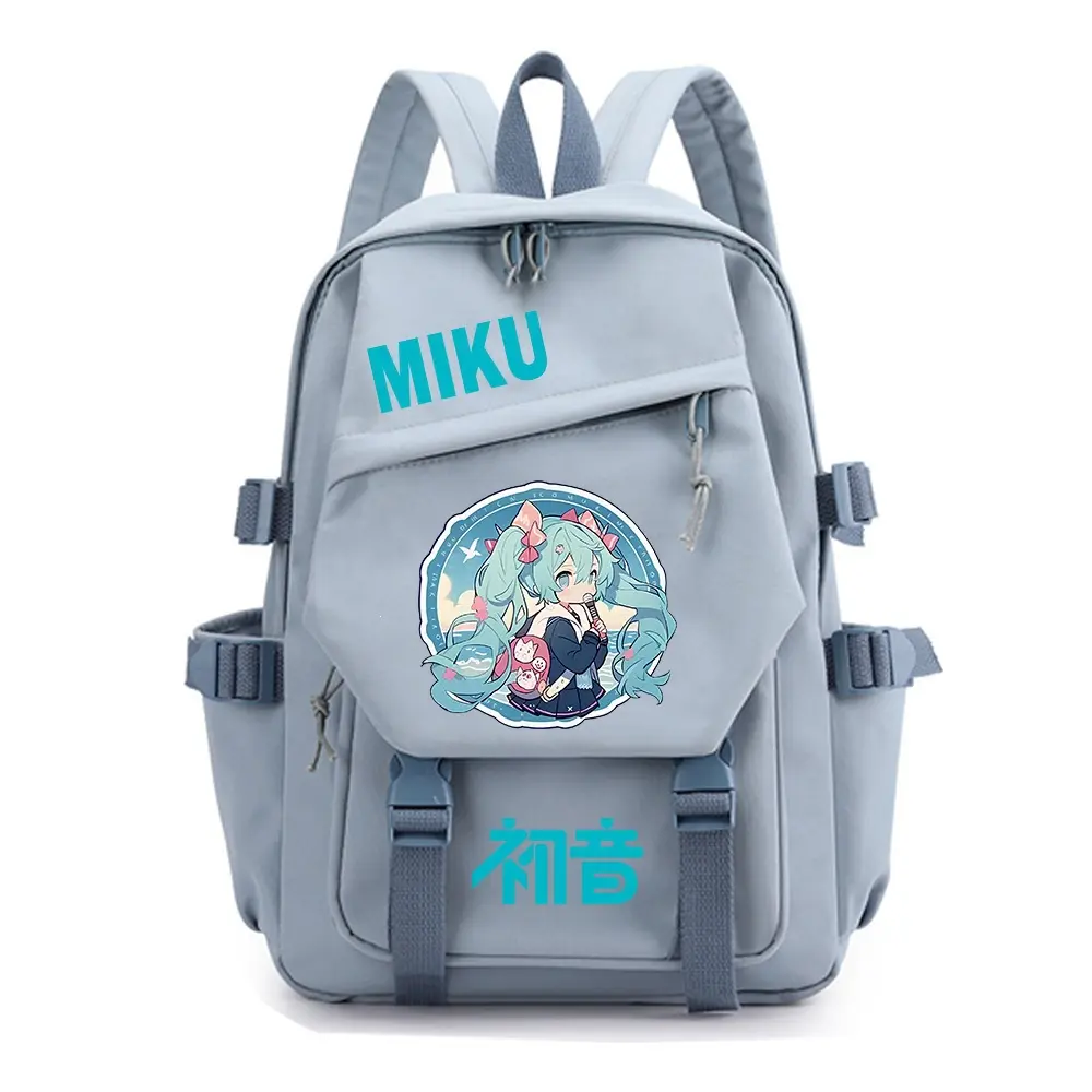 Anime Miku Graphic Casual Backpack, Multi-Strap Large Capacity Daypack, Outdoor Travel Daily Rucksack