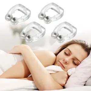 Anti Snoring Nose Clip, 4 Counts/set Comfortable Nasal Plug, Snore Relief, Sleep Aid Breathing Night Device for Men & Women
