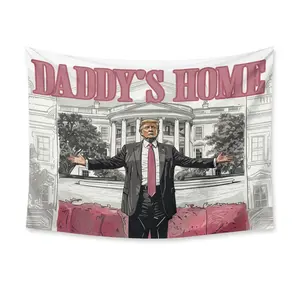 TRUMP DADDY'S HOME White house Flag 50x60 Inch Ft Tapestry Decor accessories