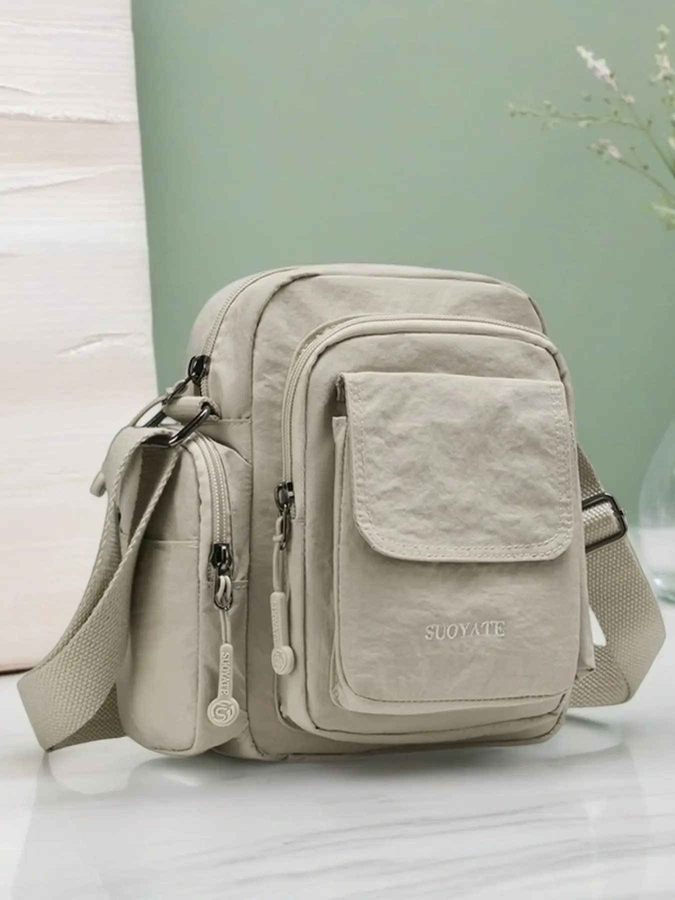 Multi-Layered Shoulder Crossbody Bag, Water-Resistant Wearable Fashionable Purse Phone Pouch, Durable Fabric, Casual Shoulder Bag, Stylish Accessory for Everyday Use, Casual Crossbody Bags, Crossbody Shoulder Handbag