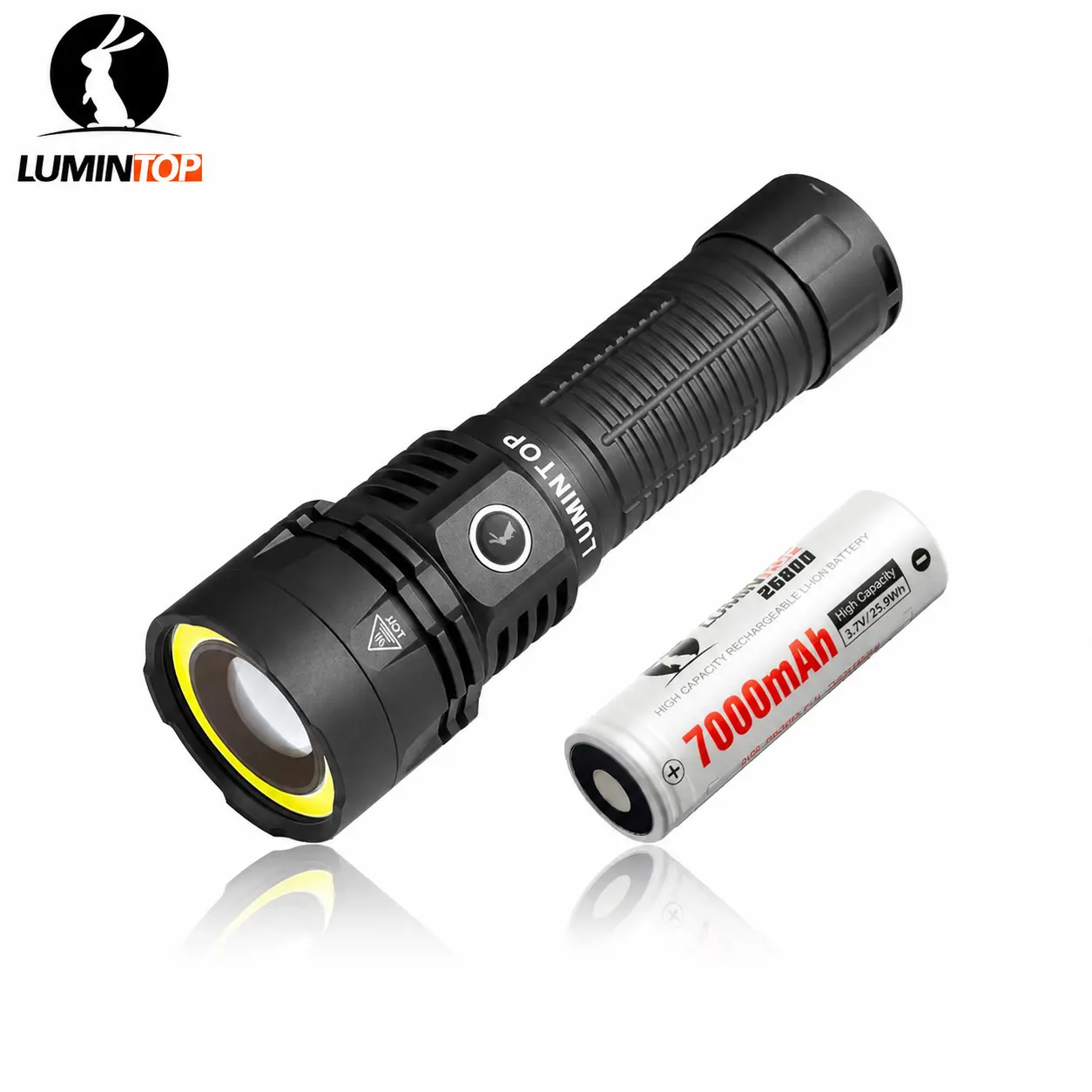 LUMINTOP W2 LED Flashlight , 600 Lumens SFT25 Spotlight, 700m Range, COB Red & White Light, USB-C Charging, Magnetic Tail, 7 Modes for Hunting, Camping, Emergency Flashlight  portable powerful super bright
