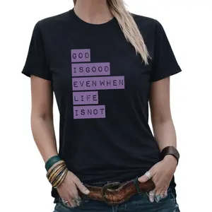 God's Good Vibes Tee Men T Shirt Black Graphic Casual Casual Sportswear Lightweight, Perfect for Casual Wear, Ideal for Outdoor Activities Spring and Summer Outdoor Loungewear Summer and Spring Season Easter Gift