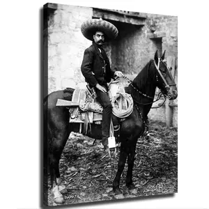 Emiliano Zapata Mexican Hero La Revolucion Mexicana Poster Home Decor Canvas Painting HD Picture Bedroom Living Room Decor Wall Art Frameless and Framed