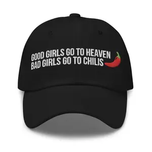Bad Girls Go to Chili’s Dad Hat – Funny Viral Meme Embbroidered Cap, Unisex Trendy Gift