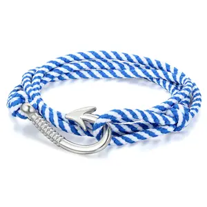OIDEA Multilayer Wrap Nylon Rope Bracelet for Men Women Fish Hook Clasp Boho Adjustable Colorful Wristband
