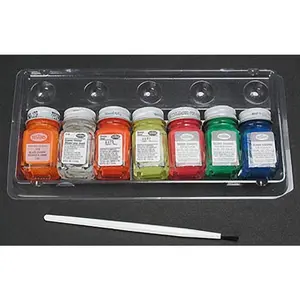 Testors 9132X Ultra-Bright Flourescent Hobby & Craft Airbrush Paint Kit