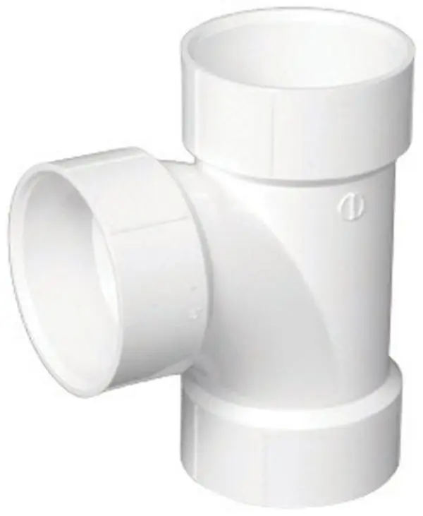 212 MAIN NSF-Certified PVC Material 6 in. DWV Sanitary Tee, PVC DWV Fitting, Sanitary Code Compliant Plumbing Part