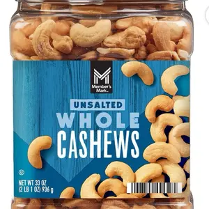 Unsalted Whole Cashews 33 oz - Perfect for Snacking and Recipes