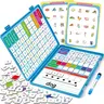 Torlam Phonics Magnetic Letter Tiles Educational Toy - 108 Alphabet Tiles, 2 Double-Sided Dry-Erase Mats, Word Build Boards, All-in-1 Storage Case, Kids Learning Materials for 5 Years Above to Build Phonics Skills (Classroom/Homeschool Use)