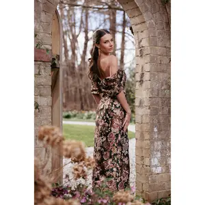 Lilia Maxi Dress - Black Floral