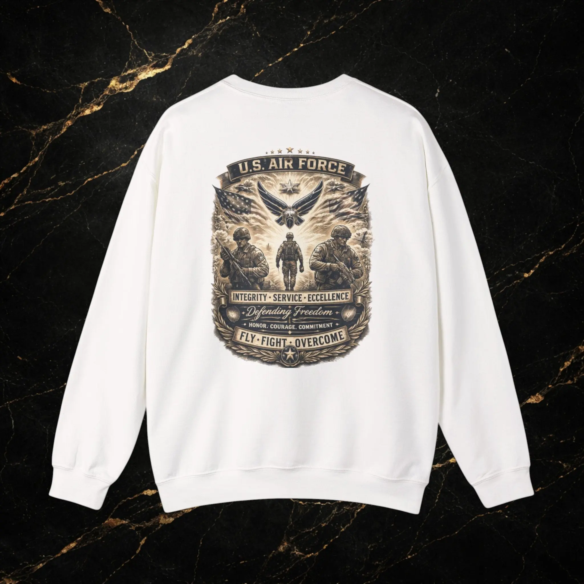U.S. Air Force Memorial Crewneck Sweatshirt — Military Veteran Tribute