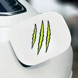 1PC Waterproof & Scratch-Resistant Monster Claw Sticker, Universal car sticker, Suitable for Car Bumper/Rearview Mirror, Motorcycle Fender, Skateboard Gear, Neon Green Logo Decal, Sticker for cars, Add Personality and Recognition to Your Outdoor Gear