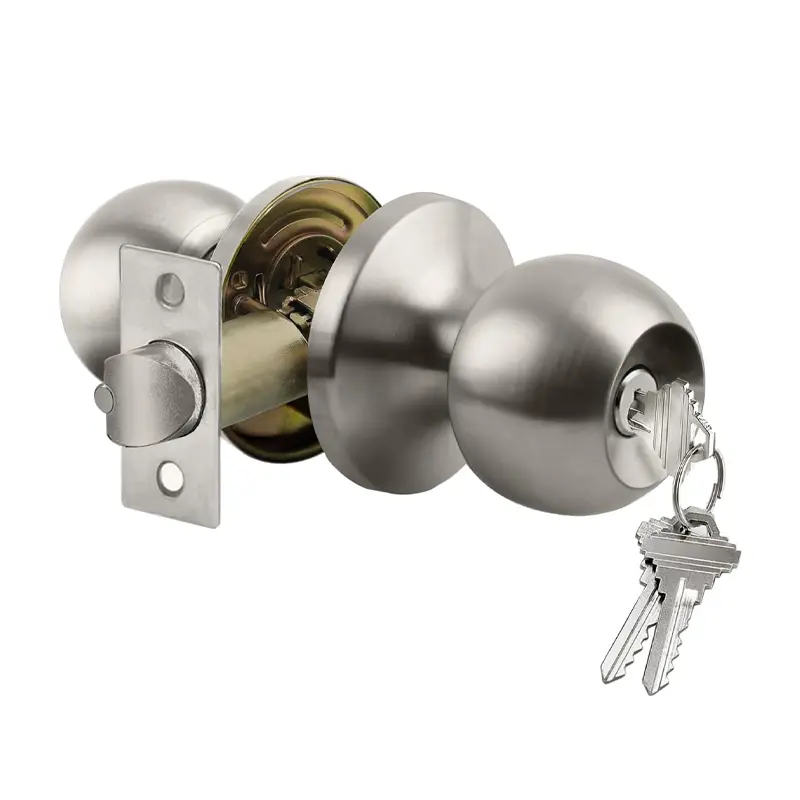 Keyed Entry Door Knob with Lock All Keyed Same Entry Door Knob Exterior and Interior Door Lock Door Handle Satin Nickel
