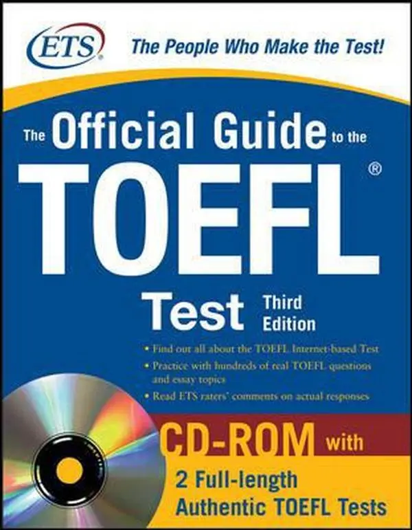 USED Book - The Official Guide to the TOEFL iBT with CD-ROM, Third Edition by Educational Testing Service (Paperback) - english