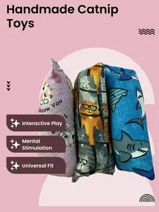 Set of 3 Handmade Catnip Kicker Toys