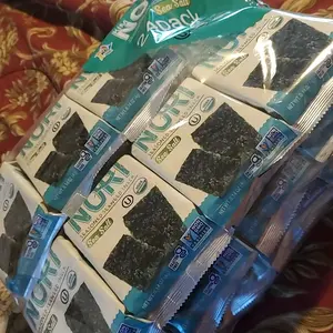 KIMNORI Seasoned Seaweed Snacks Sheets – Organic Sea Salt Flavor 24 Individual Packs Roasted Crispy Premium 100% Natural Laver Kim Nori 4g 0.14 Ounce