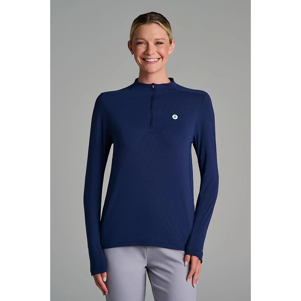 Women's Albatross Long Sleeve Pullover | Navy Diamond Jacquard