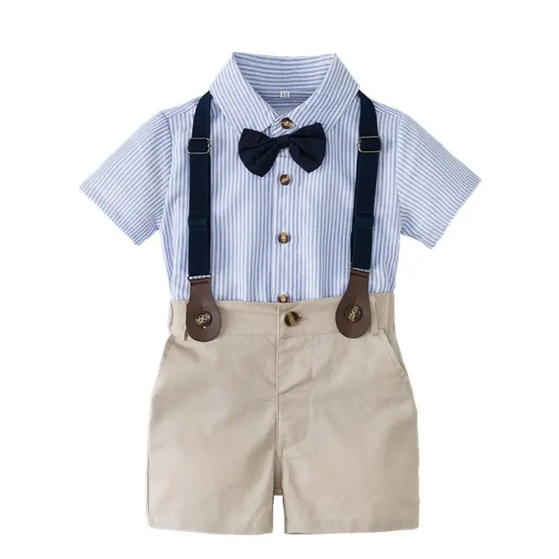 Boys' Preschool Polyester Summer School Uniform Set - 4-Piece, Adorable, Child-Sized Kids' Fashion Suits for Young Boys, 4-Piece Boys' Sets, Adorable Boys' Sets