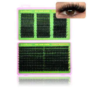 5D Fluffy D Curl Lash Clusters, Faux Mink Individual Eyelash Extensions Kit, 60D to 120D Volume, 10-18mm Mixed Length, Reusable DIY Lashes with Glue & Tools, Easy for Beginners Daily Festival Party Beauty Gift