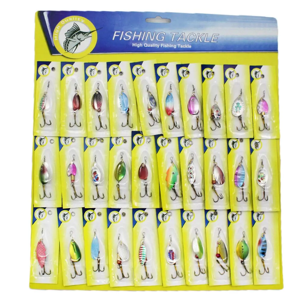 Lot of 30 Trout Spoon Metal Fishing Lures Spinner Baits Bass Tackle Colorful NEW