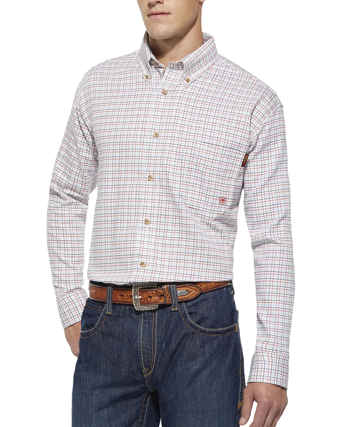 Ariat Men's Men'S Fr Gauge Plaid Print Long Sleeve Button Down Work Shirt - 10014857